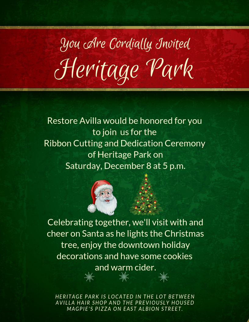 Heritage Park Dedication Flyer DMK_RA